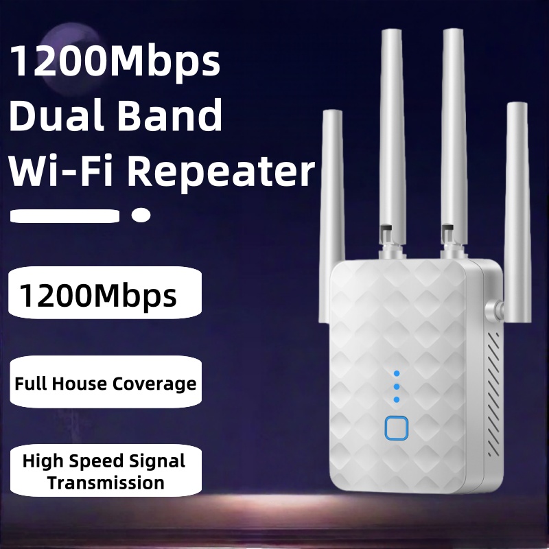 Home Security And Internet - 1200Mbps デュアルバンド WiFi リピーター 2.4G/5GHz ワイヤレス