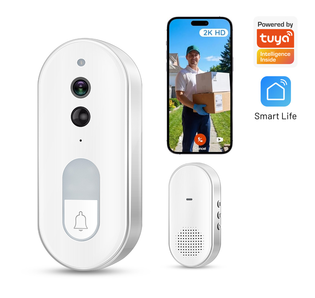 Home Security Honeywell - Tuya スマートビデオドアベル ワイヤレス 1080P HD 屋外カメラ