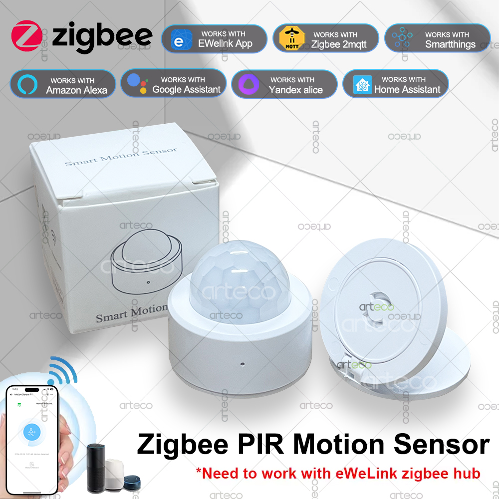 Home Security Alexa - Ewelink Zigbee PIR モーションセンサー人体の動きワイヤレス赤外線検出器スマートホームセキュリティは Alexa Google