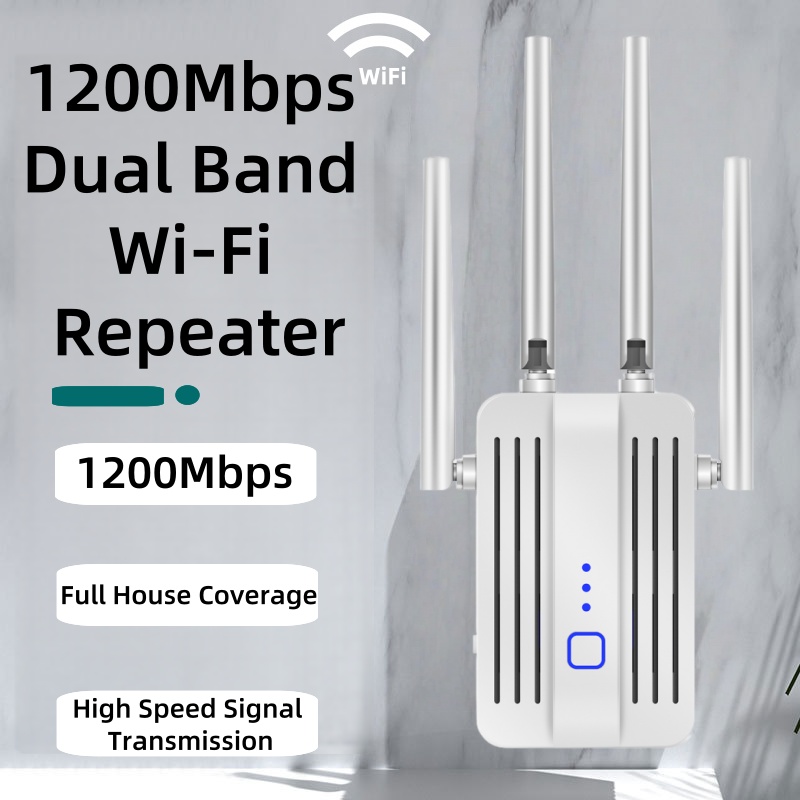 Home Security And Internet - WiFi リピーター エクステンダー 1200Mbps 2.4G 5GHz