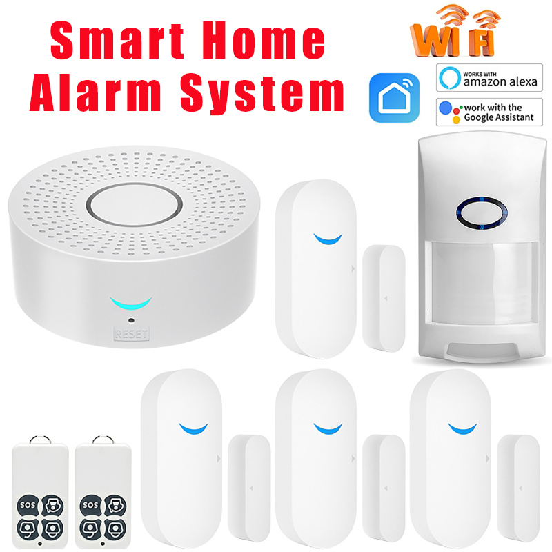 Home Security Alexa - 433MHz スマートホーム Tuya WiFi ドアセンサー 120dB