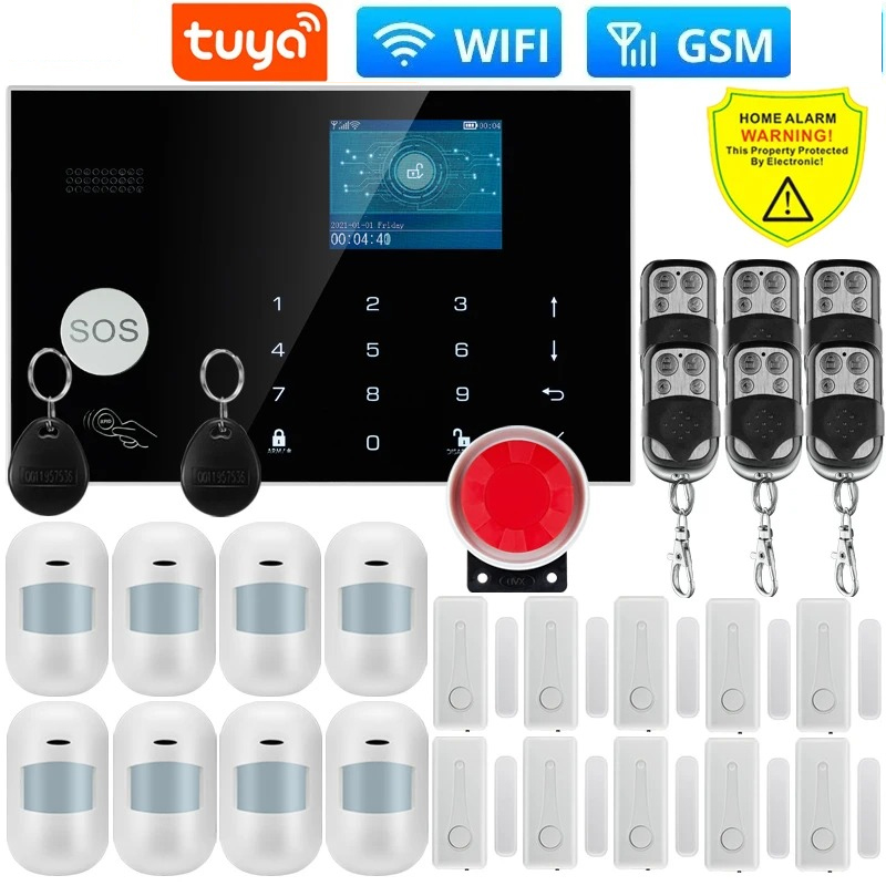 Home Security Zones - W7B ワイヤレス有線警報システム スマートホーム盗難防止セキュリティ 433MHz WiFi GSM