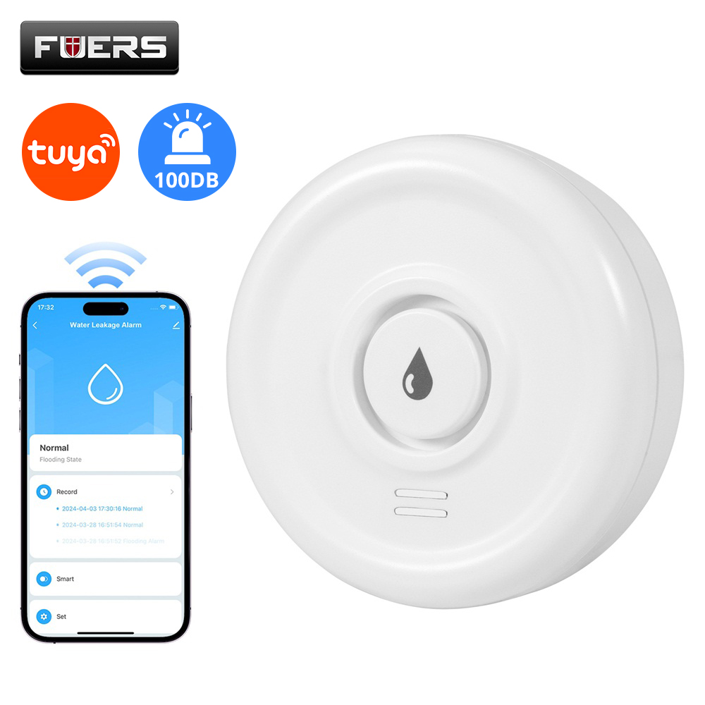 Home Security Alexa - スマート漏水検知器,水位センサー,家庭用警報システム,Tuya,セキュリティ,燃料