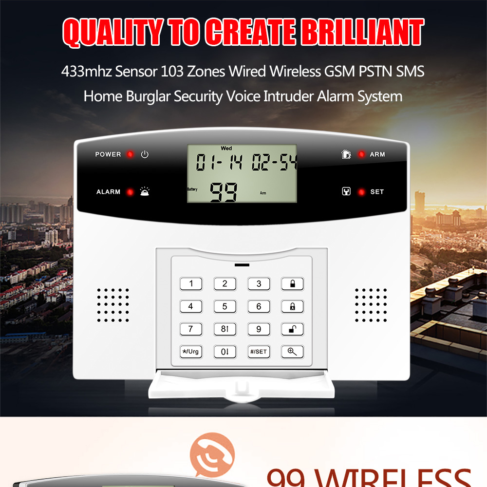 Home Security Zones - 1 セットホームセキュリティ 2 グラム GSM 盗難警報システムワイヤレス
