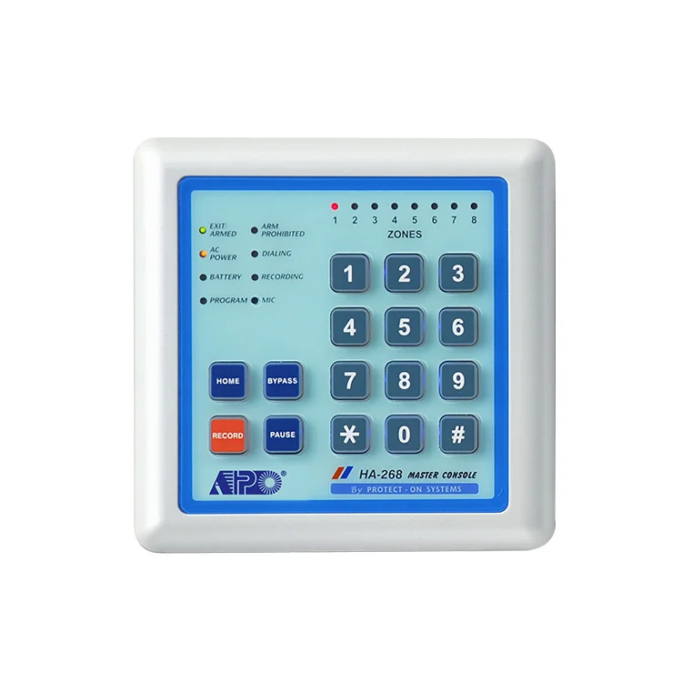 Home Security Zones - 8ゾーンホームセキュリティアラームコントロールパネル、家庭およびオフィス用スマートアラームシステム、ユーザー設定の電話番号への自動ダイヤル機能付き