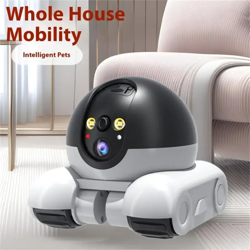 Home Security Robot - 双方向のトーク機能と夜間検出ロボットカメラを備えた360度回転ペットカメラホームセキュリティのためのカメラ
