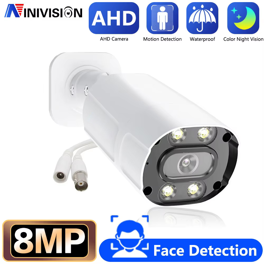 Home Security Video Systems - 防水ビデオ監視キット,カラー暗視装置,Hahd CCTVカメラ,電子メールアラート付き,屋外,ストリート,8mp,4k